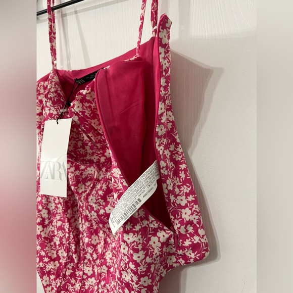 Zara Pink Floral Corset Bodysuit Size Large - Picture 7 of 15